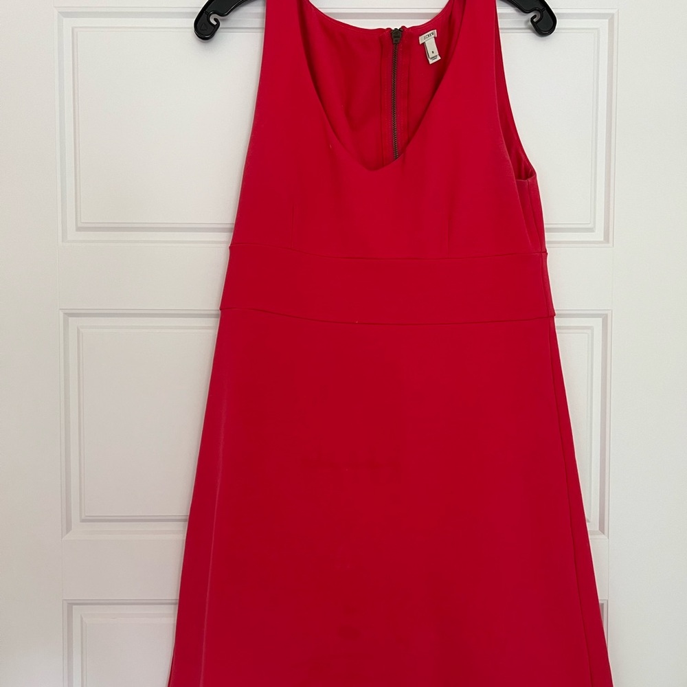 J. Crew size 8 red summer dress
